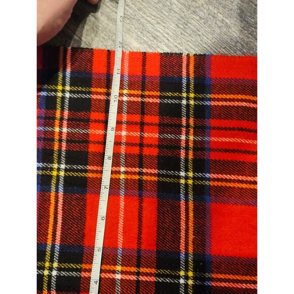 Cashmere viscose red plaid holiday scarf butter soft Xmas gift tartan - Picture 3 of 5